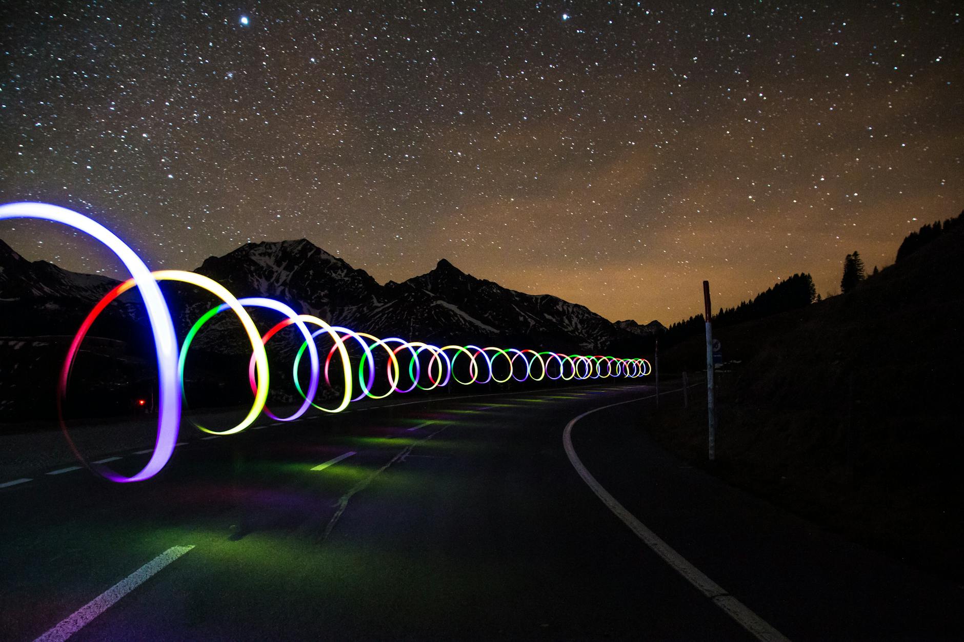 lighted roadside rings